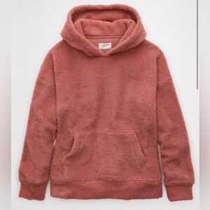 American Eagle fleece Sherpa hoodie sz M